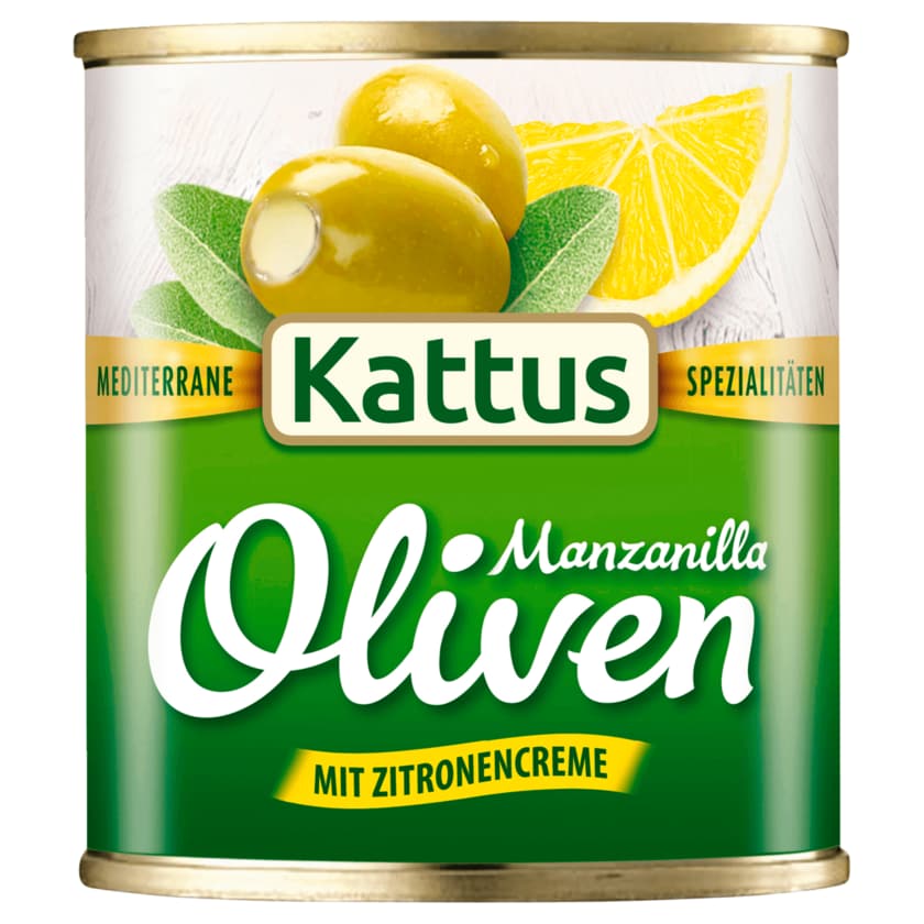 Kattus große Oliven mit Zitronen-Creme 85g
